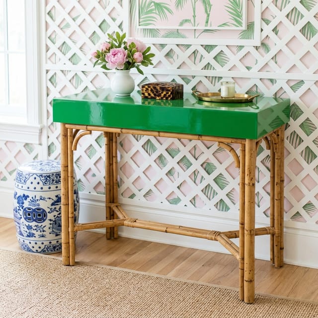 Green Lacquer Console