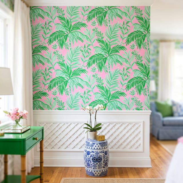 Pink Palm Wallpaper