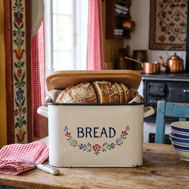 Enamel Bread Bin