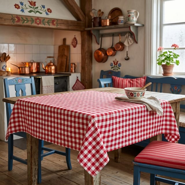Red Gingham Tablecloth