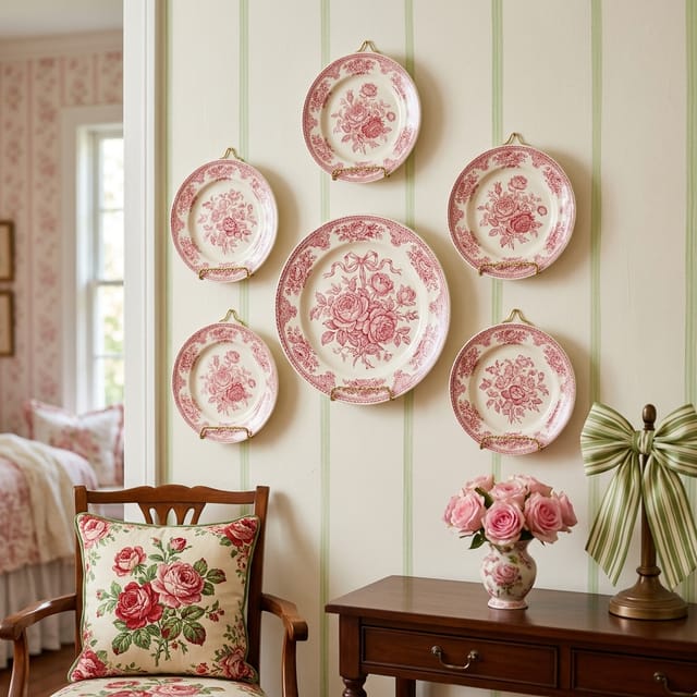 Floral Plate Wall Set