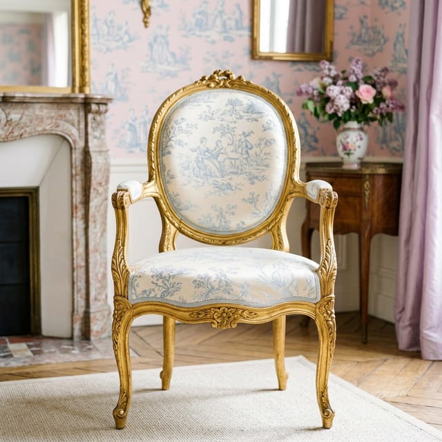 Gilded Louis XV Chair
