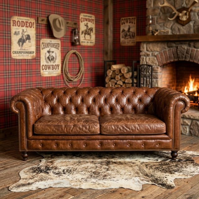 Leather Chesterfield Sofa