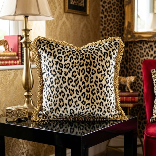 Leopard Velvet Cushions