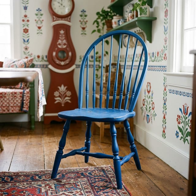 Blue Painted Chairs