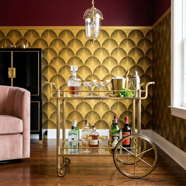 Brass Bar Cart