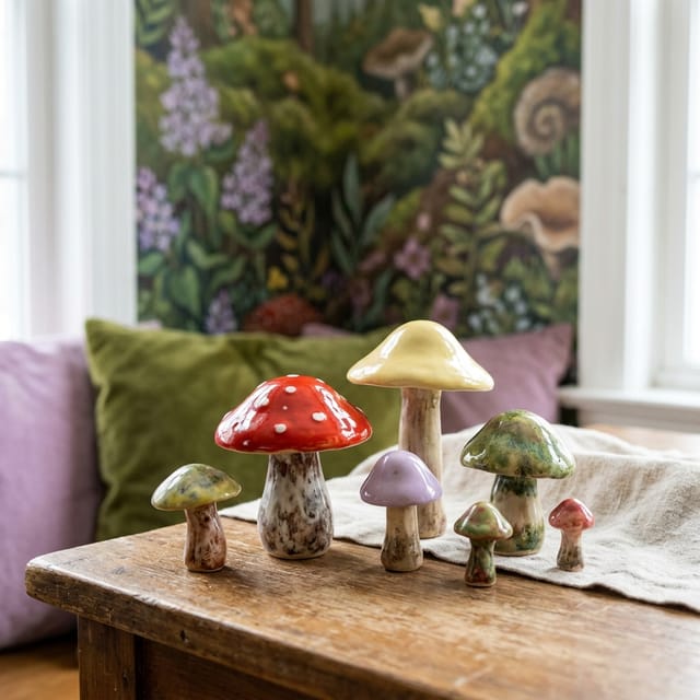Ceramic Mushroom Set