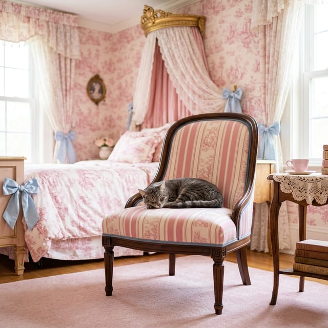 Striped Slipper Chair