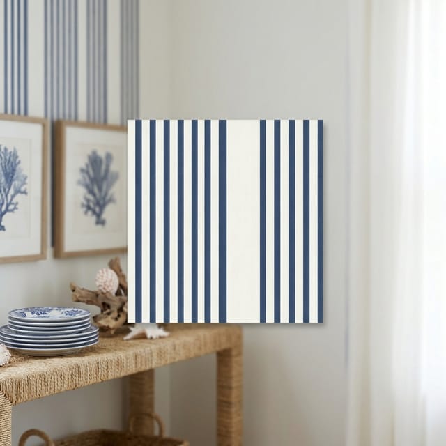 Navy Stripe Wallpaper