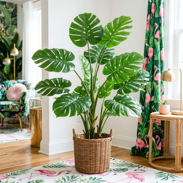 Faux Monstera, Oversized