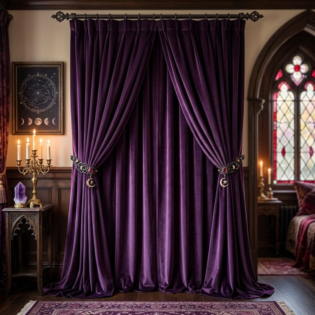 Velvet Canopy Curtains