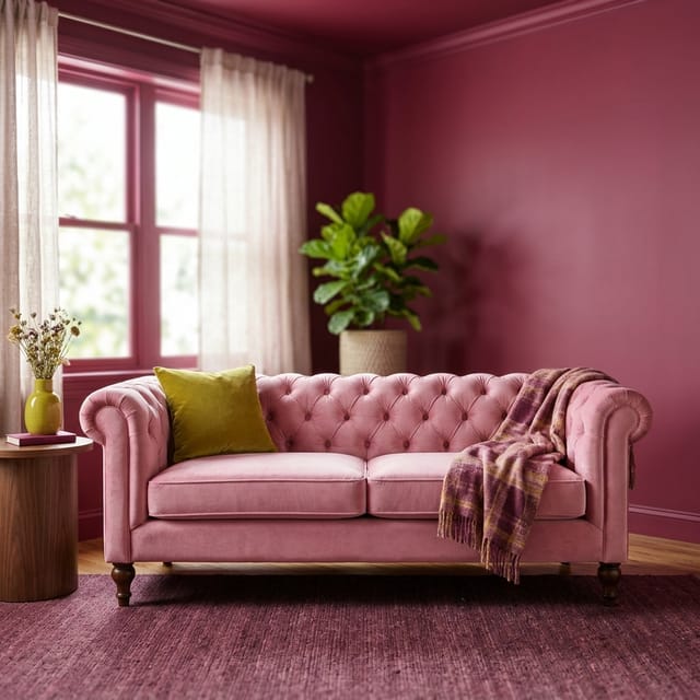 Pink Velvet Sofa