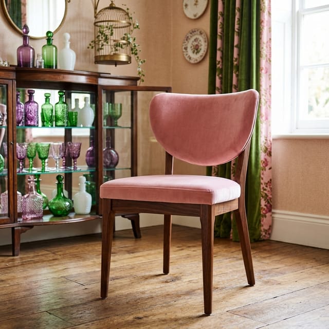 Pink Velvet Dining Chair