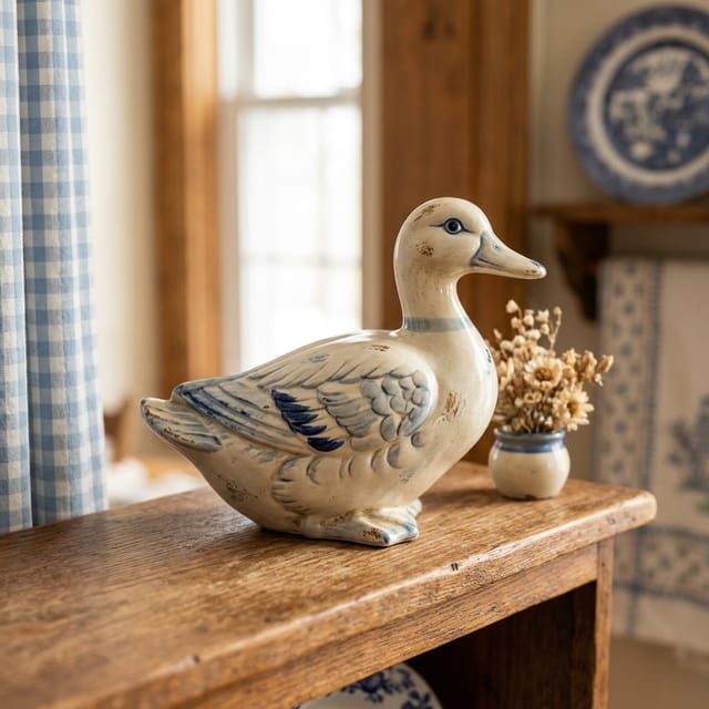 Ceramic Duck Figurine
