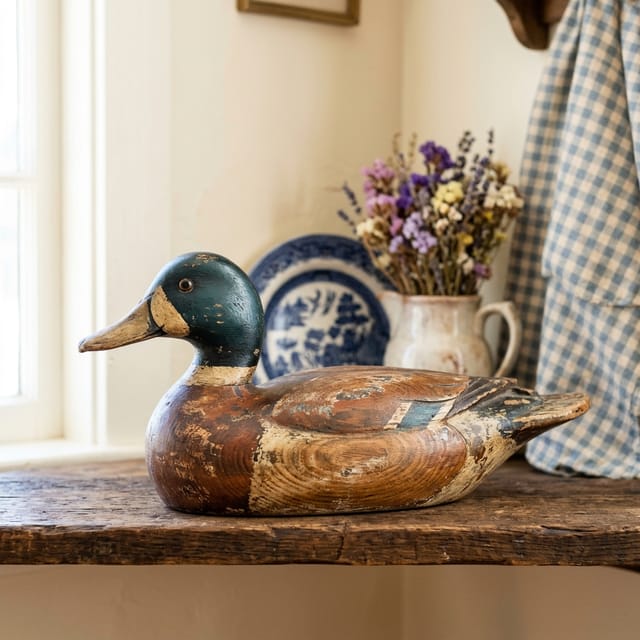 Wooden Decoy Duck