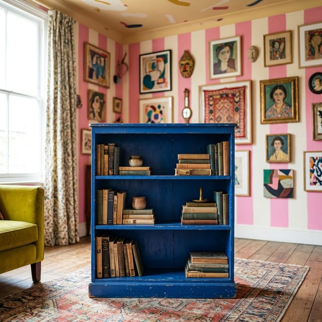 Cobalt Blue Bookcase