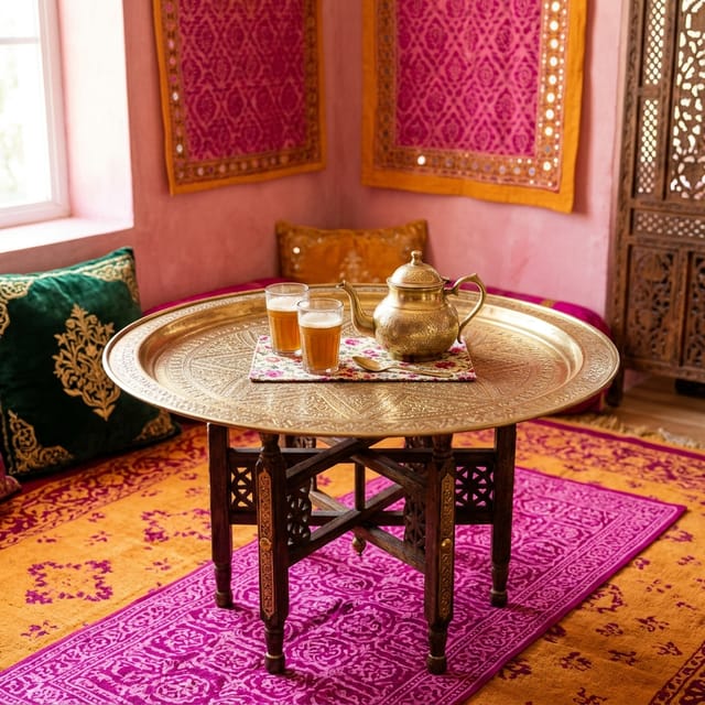 Brass Tray Table