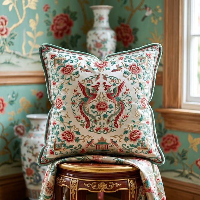 Silk Embroidered Cushions