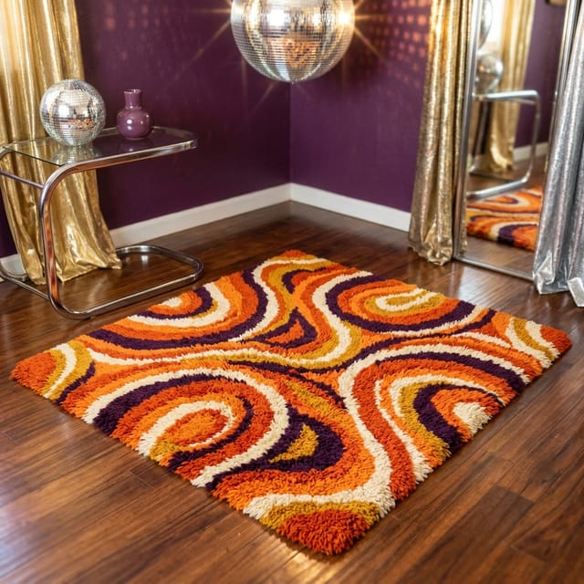 Op-Art Wool Rug
