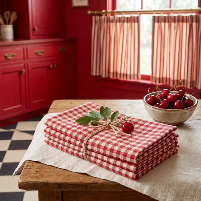 Red Check Napkins