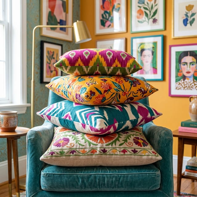 Mixed-Print Pillow Bundle