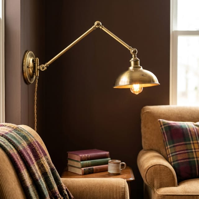 Brass Swing-Arm Lamp