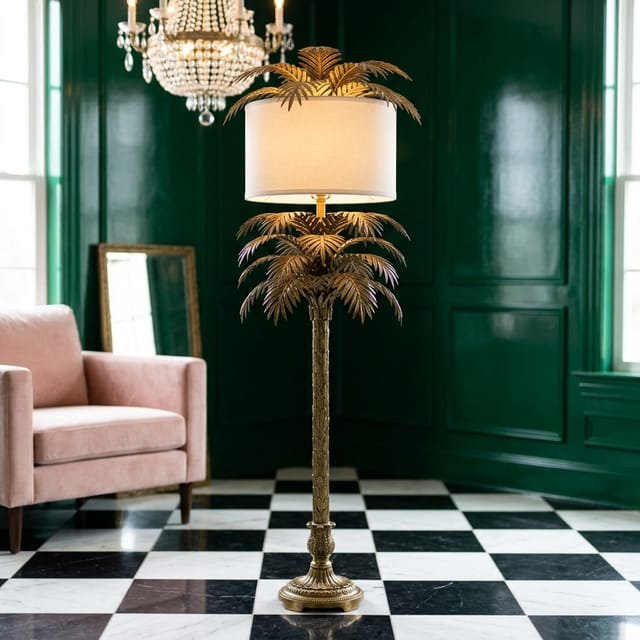Brass Palm Tree Lamp