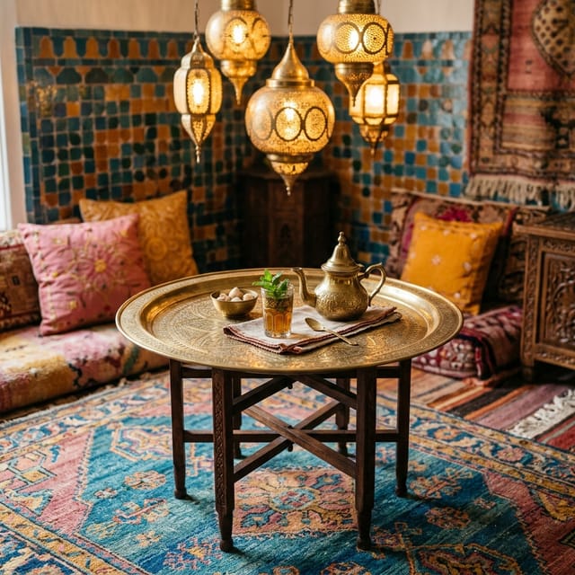 Brass Tray Table
