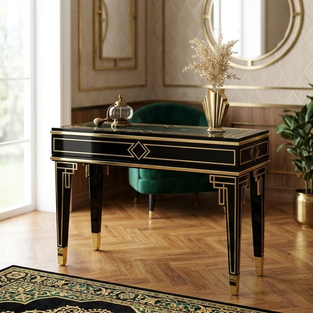 Black Lacquer Console