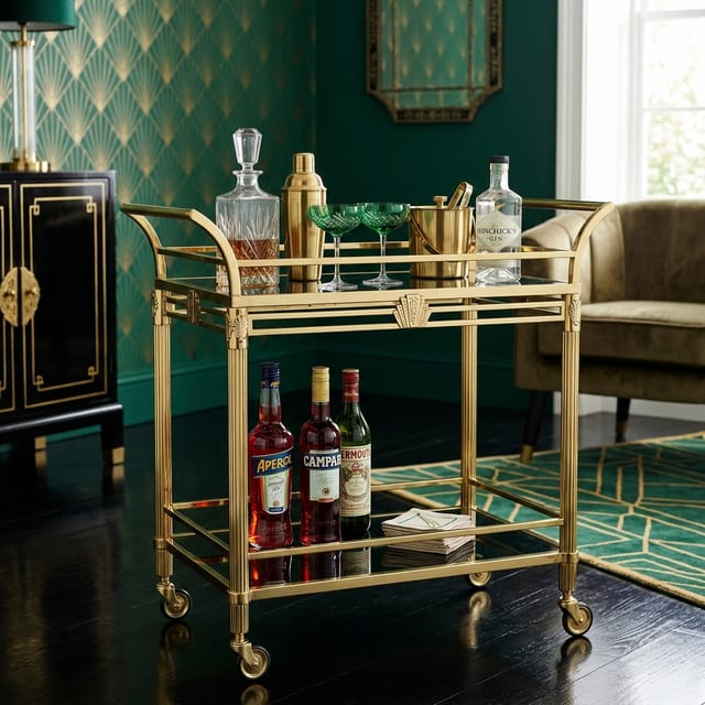 Brass Bar Cart