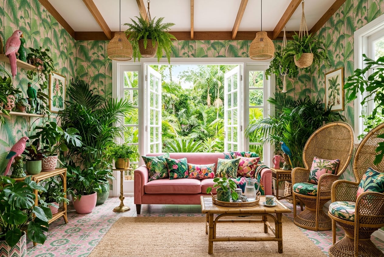 Tropical Maximalism decor idea