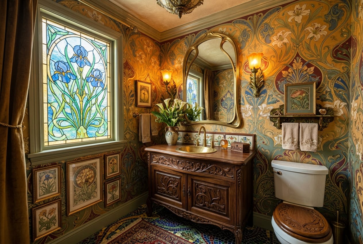 Odette — The Art Nouveau Powder Room