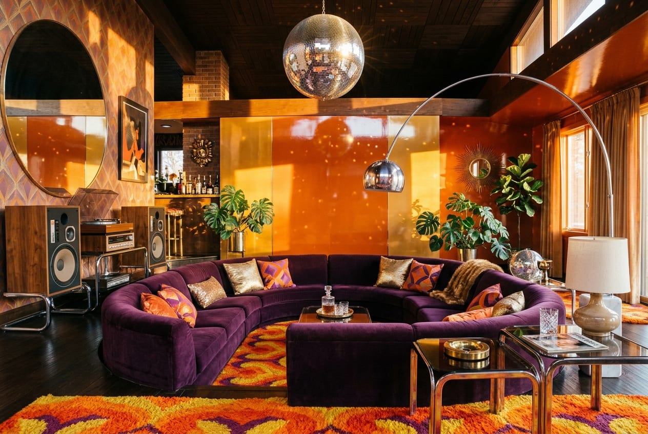 Groovy 70s Glam Maximalism decor idea